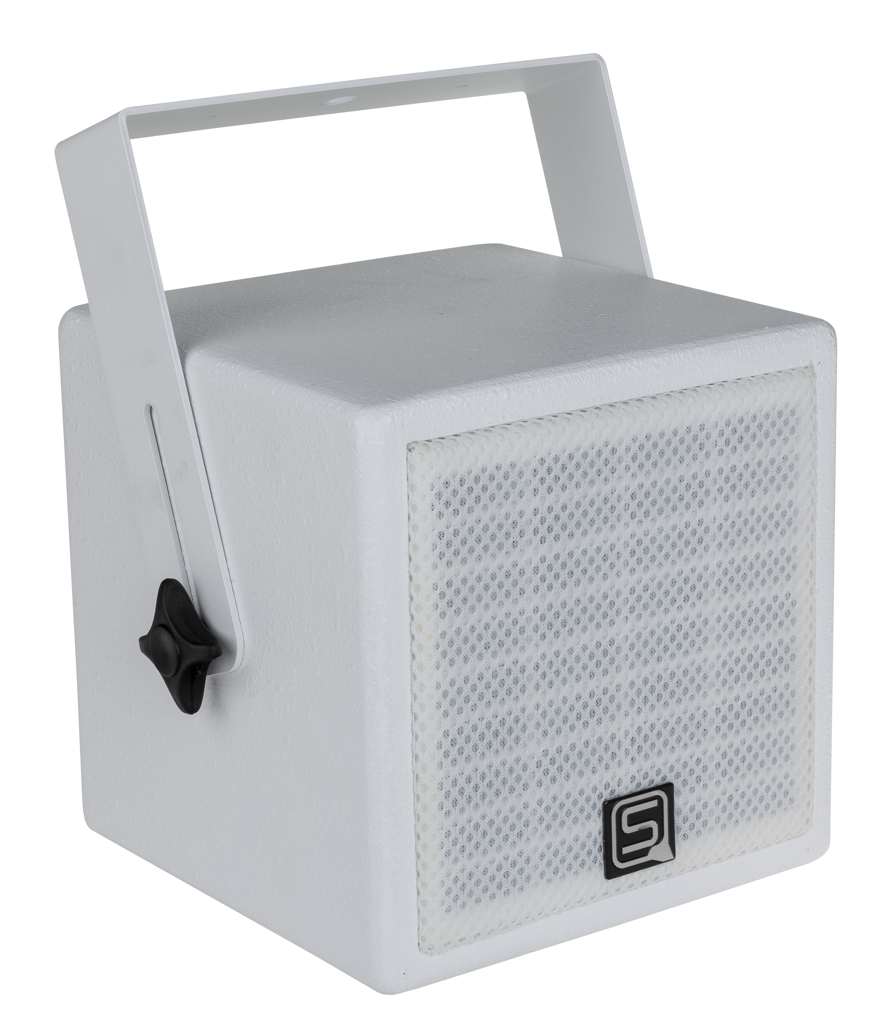Small cube with 5" coaxial speaker - white finish