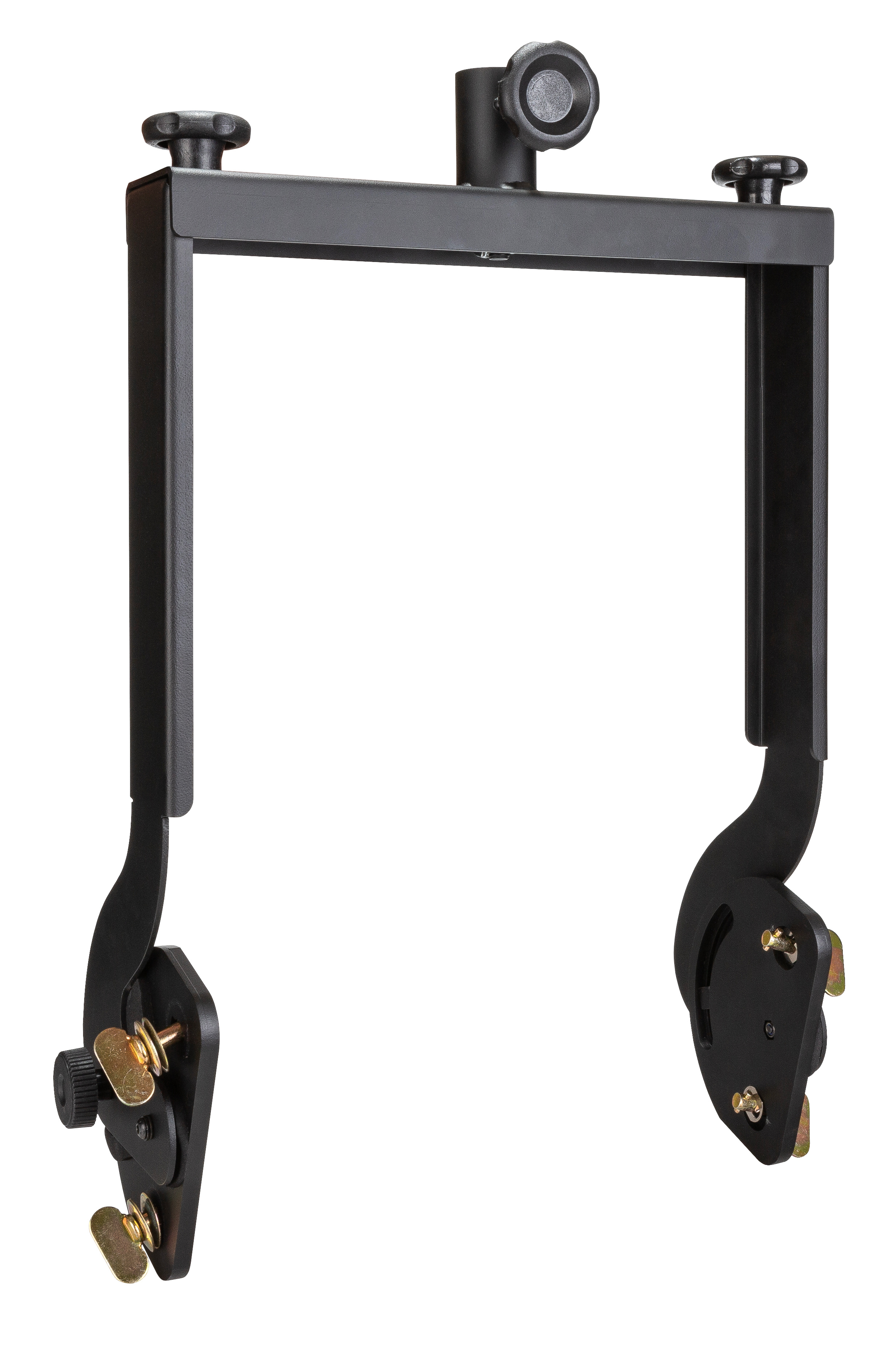 Special quick-mount U-bracket for SQT-210: designed for easy truss + speaker stand mounting with PAN/TILT capability